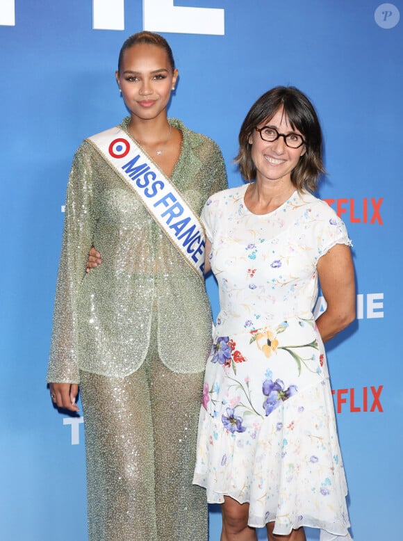 Miss France 2023, Indira Ampiot et Alexia Laroche-Joubert - Avant-première Netflix de la série "Tapie" à l'UGC Normandie Paris le 11 septembre 2023. © Coadic Guirec/Bestimage
