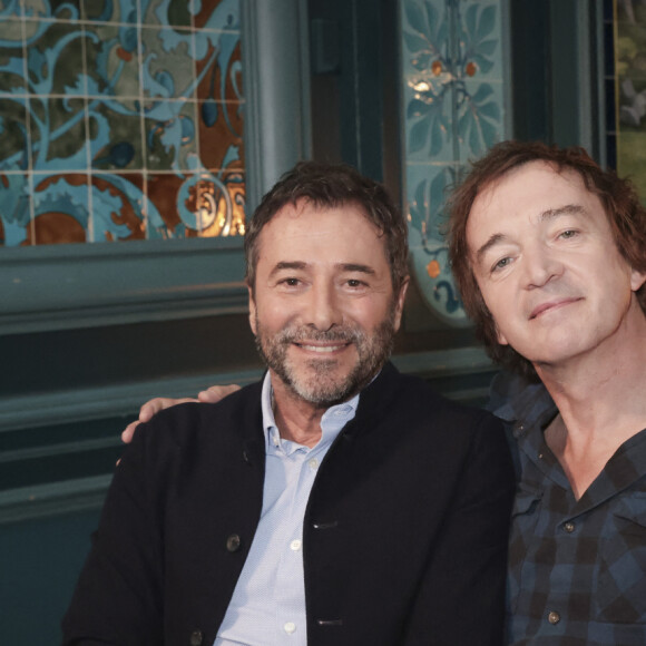 Exclusif - Bernard Montiel, Cali - Enregistrement de l'émission "OlympiaScope". Le 11 octobre 2023. © Jack Tribeca / Bestimage