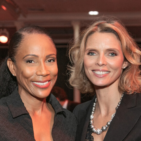 Exclusif - la journaliste Christine Kelly et Miss France 2002 Sylvie Tellier photographiées lors du GALA des 5 ans d'existence de l'Institut Rafaël au Pavillon d'Armenonville, Paris, France, 13 novembre 2023 © Erez Lichtfeld / Bestimage