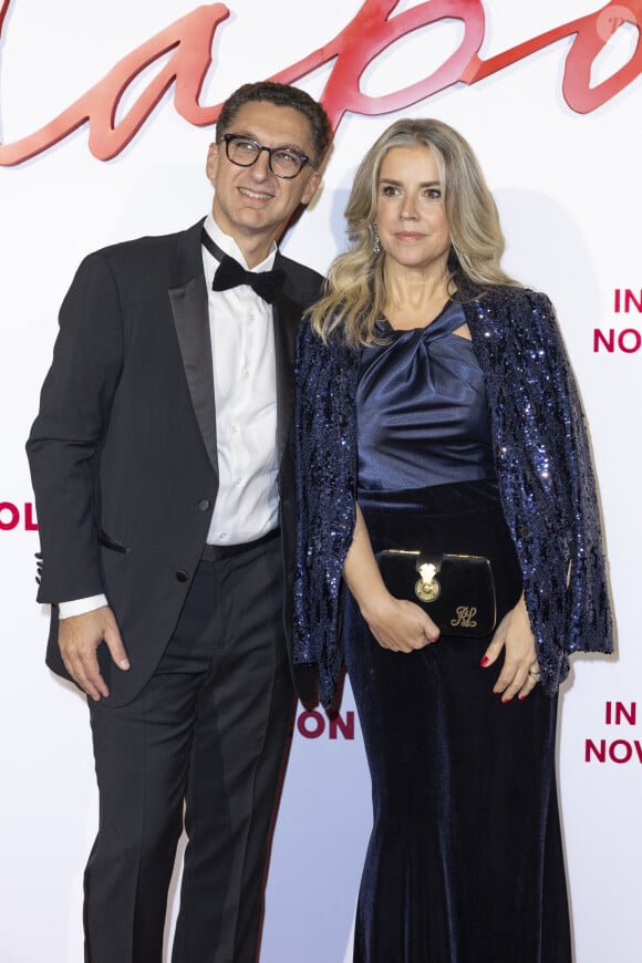 Maxime Saada et sa femme Sylvie - Avant-première mondiale du film "Napoléon" à la Salle Pleyel à Paris le 14 novembre 2023. © Olivier Borde / Bestimage