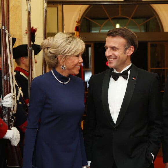 Dîner d'état en l'honneur du président Emmanuel Macron et sa femme Brigitte Macron offert par le président de la Confédération suisse à Berne le 15 novembre 2023.  © Dominique Jacovides / Bestimage 