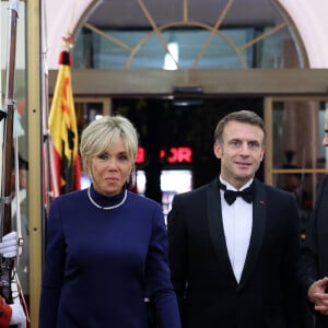 Dîner d'état en l'honneur du président Emmanuel Macron et sa femme Brigitte Macron offert par le président de la Confédération suisse à Berne le 15 novembre 2023. © Dominique Jacovides / Bestimage 