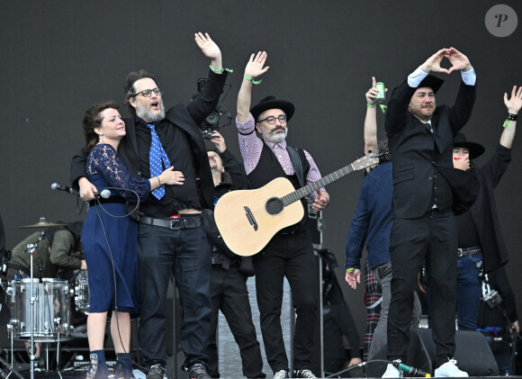 Karl Tremblay et les Cowboys Fringants - Concert des Cowboys fringants à Québec, 17 juillet 2023. Photo by Jacques Boissinot/CP/ABACAPRESS.COM