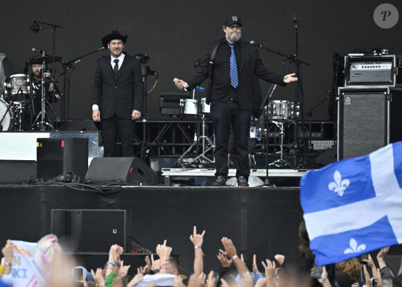 Karl Tremblay et les Cowboys Fringants - Concert des Cowboys fringants à Québec, 17 juillet 2023. Photo by Jacques Boissinot/CP/ABACAPRESS.COM