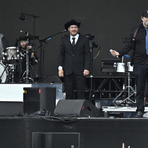 Karl Tremblay et les Cowboys Fringants - Concert des Cowboys fringants à Québec, 17 juillet 2023. Photo by Jacques Boissinot/CP/ABACAPRESS.COM