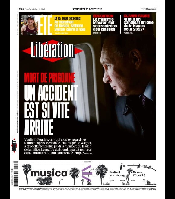 Libération, 15/08/2023.