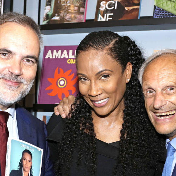 Exclusif - Christine Kelly, Guillaume Bigot et Marc Menant - Lancement du livre de Christine Kelly, "Liberté sans expression" à la librairie "Gros Calin" à Paris le 9 juin 2022. © Cédric Perrin / Bestimage