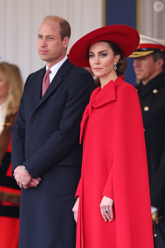 Le prince William et Kate Middleton - Cérémonie de bienvenue du président de la Corée du Sud à Horse Guards Parade à Londres, le 21 novembre 2023.