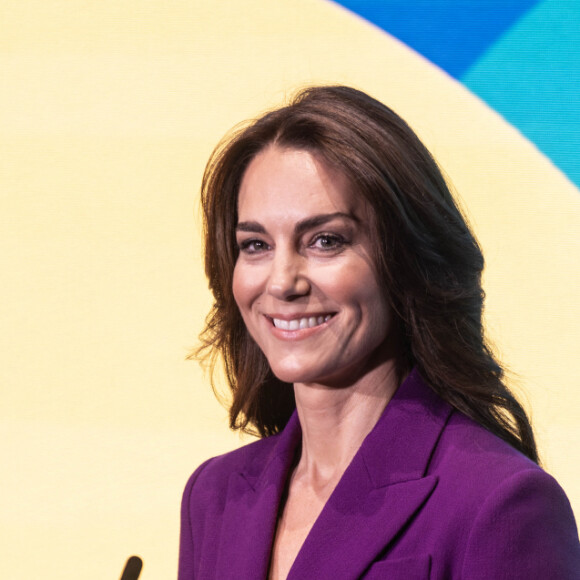 Catherine (Kate) Middleton, princesse de Galles, au Design Museum pour co-organiser l'événement avec le Centre de la Fondation Royale pour la petite enfance à Londres, le 15 novembre 2023. La princesse de Galles y a été accueillie par F.Cotton. 