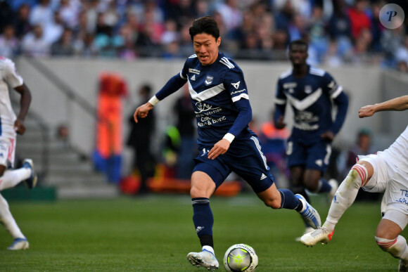 Hwang Ui-Jo - Match de Ligue 1 Uber Eats "Lyon - Bordeaux (6-1)" au Groupama Stadium, le 17 avril 2022.