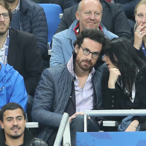 Marie Drucker et son ancien compagnon Mathias Vicherat lors du match du quart de finale de l'UEFA Euro 2016 France-Islande au Stade de France à Saint-Denis, France le 3 juillet 2016. © Cyril Moreau/Bestimage