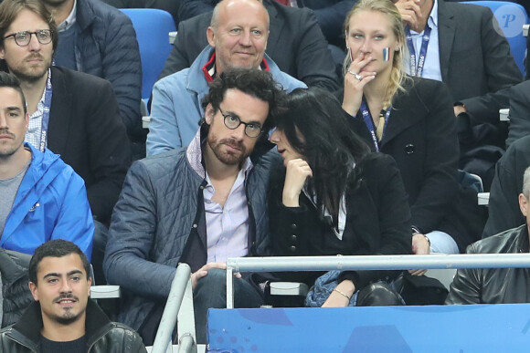 Marie Drucker et son ancien compagnon Mathias Vicherat lors du match du quart de finale de l'UEFA Euro 2016 France-Islande au Stade de France à Saint-Denis, France le 3 juillet 2016. © Cyril Moreau/Bestimage