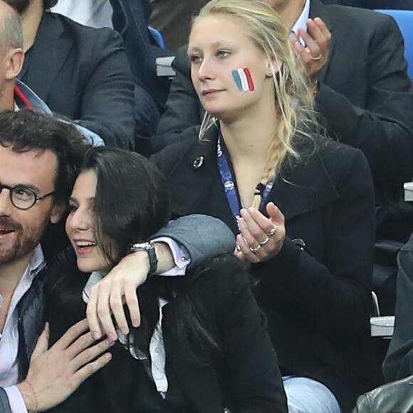 Marie Drucker et son ancien compagnon Mathias Vicherat lors du match du quart de finale de l'UEFA Euro 2016 France-Islande au Stade de France à Saint-Denis, France le 3 juillet 2016. © Cyril Moreau/Bestimage