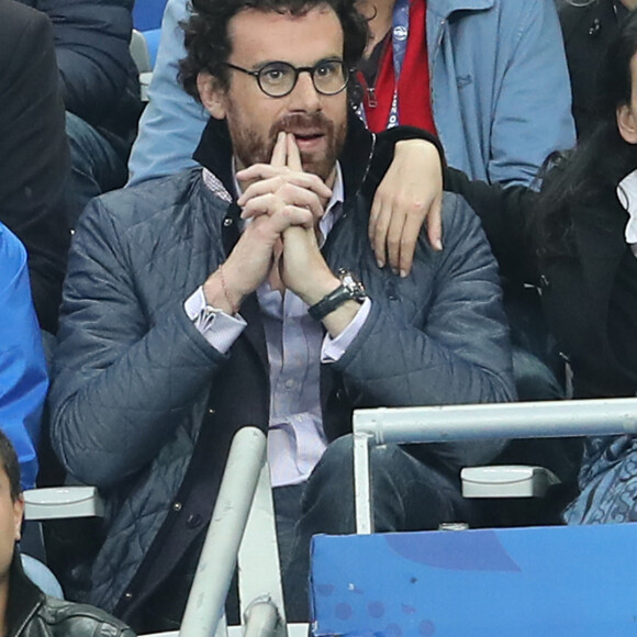 Marie Drucker et son ancien compagnon Mathias Vicherat lors du match du quart de finale de l'UEFA Euro 2016 France-Islande au Stade de France à Saint-Denis, France le 3 juillet 2016. © Cyril Moreau/Bestimage