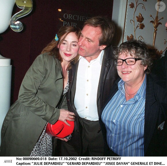 Julie Depardieu Josée Dayan, Gérard Depardieu - Générale et dîner au Man Ray (archive)