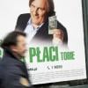 Gérard Depardieu dans une campagne de pub pour une banque polonaise