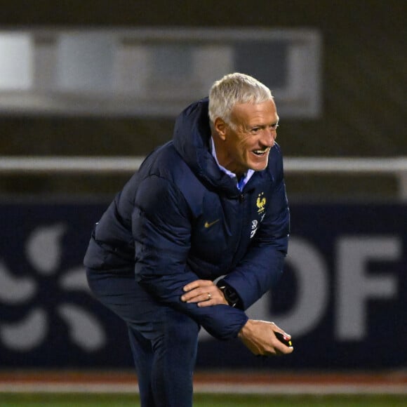 Didier Deschamps (entraineur et sélectionneur de l'équipe de France) - L'équipe de France en entrainement au Centre National du Football (CNF) de Clairefontaine-en-Yvelines, France, le 14 novembre 2023, dans le cadre de la préparation de l'équipe pour les prochains matchs de qualification du tournoi de football de l'UEFA Euro 2024. © Federico Pestellini/Panoramic/Bestimage