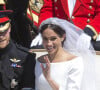 Pour leur mariage, ils ont dû renvoyer plus de 7 millions de livres de cadeaux ! 
Le prince Harry, duc de Sussex, et Meghan Markle, duchesse de Sussex, en calèche au château de Windsor après la cérémonie de leur mariage au château de Windsor, Royaume Uni, le 19 mai 2018. 