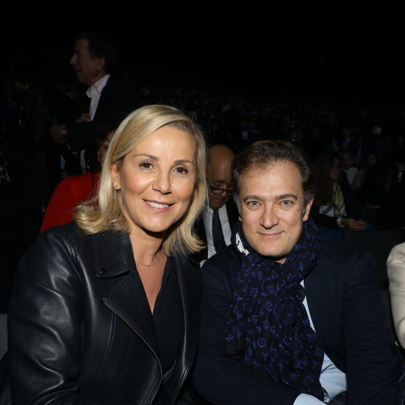 Le couple s'est marié en 2009 et ne s'est plus jamais quitté.
Exclusif - Laurence Ferrari et son mari Renaud Capuçon - People à la générale de l'opéra-rock "Starmania" à la Seine Musicale de Boulogne-Billancourtle 8 novembre 2022. © Dominique Jacovides-Coadic Guirec/Bestimage