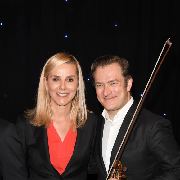 Laurence Ferrari et son mari Renaud Capuçon - Inauguration de la statue de cire de "Renaud Capuçon" au musée Grévin à Paris le 9 mars 2020. © Coadic Guirec/Bestimage