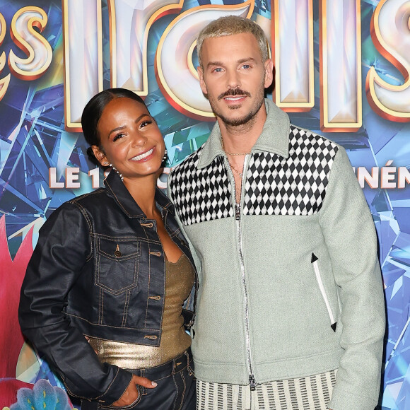 Christina Milian et son mari Matt Pokora (M.Pokora) - Avant-première du film "Les Trolls 3" au cinéma Gaumont Marignan à Paris. Le 11 octobre 2023 © Coadic Guirec / Bestimage  Premiere of the film "The Trolls 3" at Gaumont Marignan's cinema in Paris. On October 11th 2023 