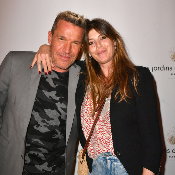 Benjamin Castaldi et femme Vanessa Broussouloux lors de l'anniversaire (trois ans) de l'hôtel Les Jardins du Faubourg à Paris. (VEEREN / BESTIMAGE)