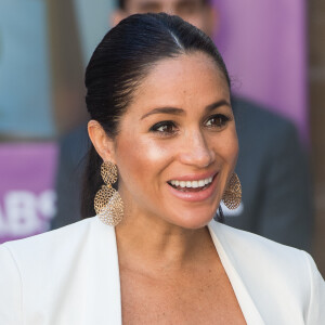 Meghan Markle (enceinte), duchesse de Sussex en visite au "Andalusian Gardens" à Rabat lors de leur voyage officiel au Maroc 