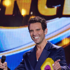 Exclusif - Mika - Enregistrement de l'émission "Tous avec les bleus, le concert événement", diffusée en direct sur TF1 le 12 octobre 2023, au Village Rugby, place de la Concorde, à Paris En direct du Village Rugby, un concert pour fêter l'entrée du XV de France dans les quarts de finale de la plus prestigieuse compétition de Rugby. © Cyril Moreau-Veeren / Bestimage 