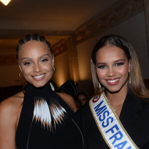 Alicia Aylies (Miss France 2017) et Indira Ampiot (Miss France 2023) lors du "Etam Show 2023" au club "Le Palace", le 26 septembre 2023. © Rachid Bellak/Bestimage