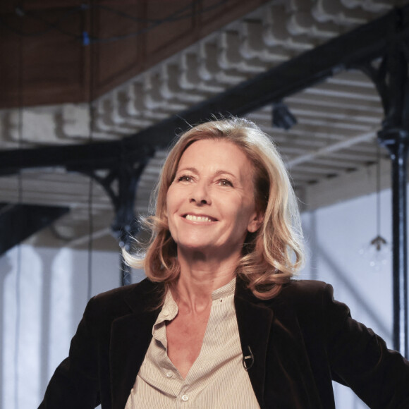 Exclusif - Claire Chazal lors de l'enregistrement de l'émission "Animaux Stars", présentée par B.Montiel et diffusée sur la chaine Animaux TV le 23 décembre 2023 © Jack Tribeca / Bestimage