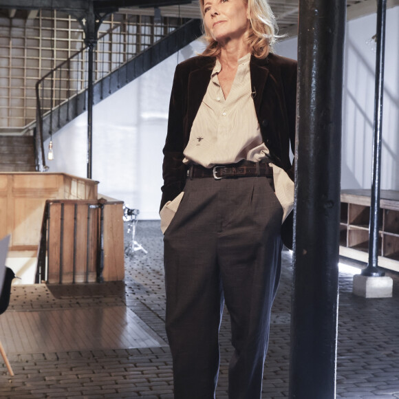 Exclusif - Claire Chazal lors de l'enregistrement de l'émission "Animaux Stars", présentée par B.Montiel et diffusée sur la chaine Animaux TV le 23 décembre 2023 © Jack Tribeca / Bestimage