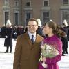 La princesse Victoria de Suède a célébré la fête de son prénom sur le parvis du Palais Royal de Stockholm, sous le regard de son fiancé Daniel Westling et de sa mère la reine Silvia, le 12 mars 2010