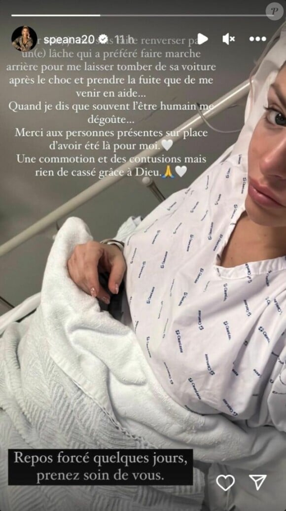 Stéphanie Clerbois à l'hôpital