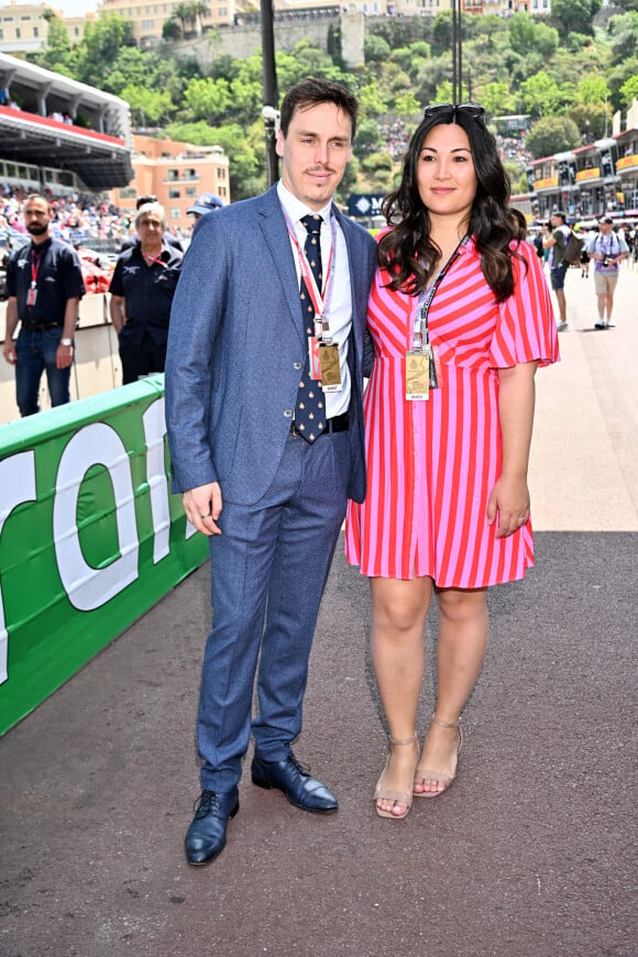 Louis Ducruet et sa femme Marie - La famille princière de Monaco lors du 80ème Grand Prix de Monaco de Formule 1 à Monaco le 28 mai 2023. © Bruno Bebert/Bestimage 