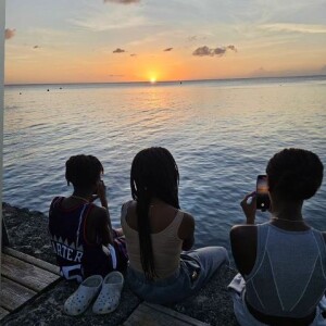 Photo des trois enfants d'Harry Roselmack, en Martinique