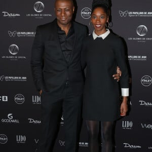 Harry Roselmack et son ex-femme Chrislaine au photocall de la 11ème cérémonie des Globes de Cristal au Lido à Paris le 30 janvier 2017. © CVS / Bestimage 