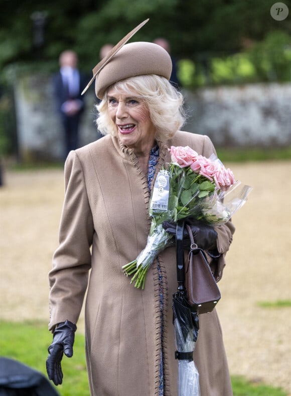 Camilla Parker Bowles, reine consort d'Angleterre, - Members of the Royal Family attend Christmas Day service at St Mary Magdalene Church in Sandringham, Norfolk