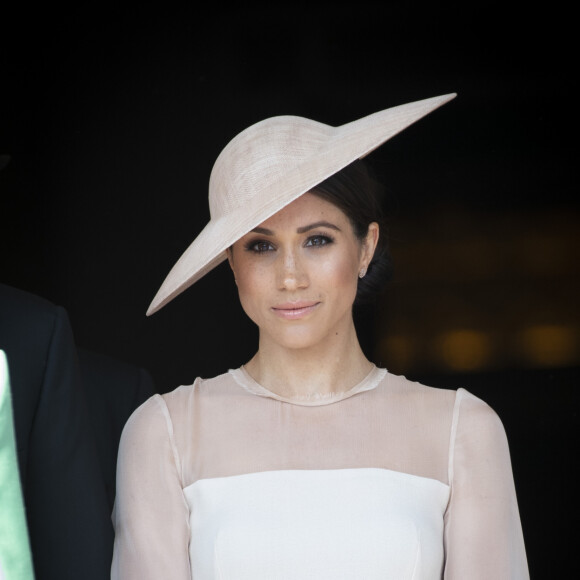 Meghan Markle, duchesse de Sussex, lors de la garden party pour les 70 ans du prince Charles au palais de Buckingham à Londres. Le 22 mai 2018