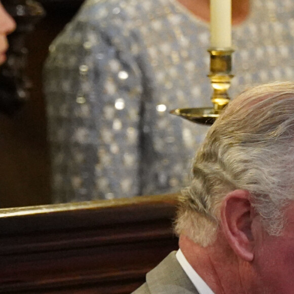 Le prince Charles, prince de Galles, et Camilla Parker Bowles, duchesse de Cornouailles - Cérémonie de mariage du prince Harry et de Meghan Markle en la chapelle Saint-George au château de Windsor, Royaume Uni, le 19 mai 2018.