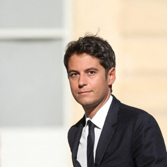 Gabriel Attal arrive au conseil des ministres, au palais de l'Elysée, Paris, le 31 août 2022. © Stéphane Lemouton / Bestimage