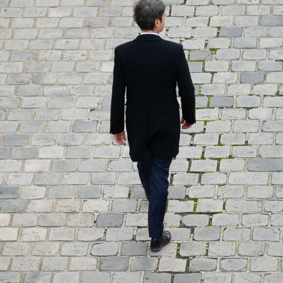 Passation de pouvoirs entre l'ancienne Première ministre et le nouveau Premier ministre Gabriel Attal à l'hôtel de Matignon, à Paris, France, le 9 janvier 2024. © Eric Tschaen/Pool/Bestimage 