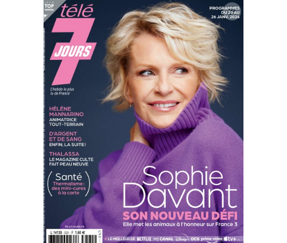 Couverture du nouveau numéro du magazine "Télé 7 jours" paru le 15 janvier 2024.