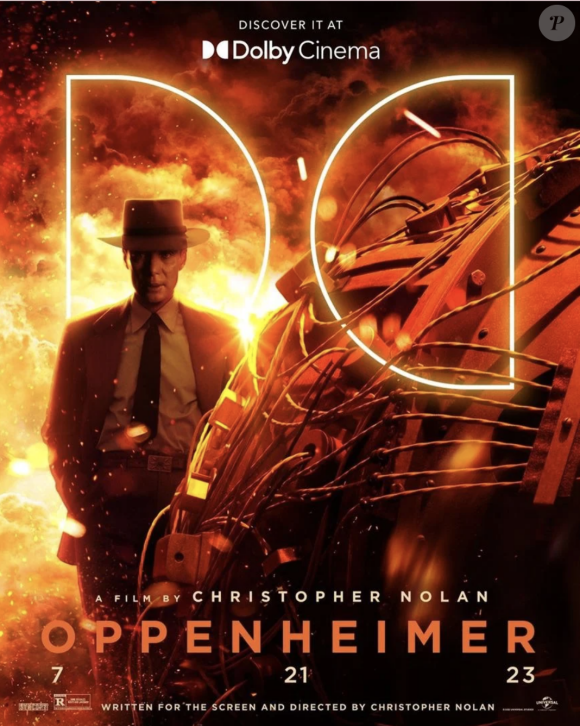 En tête de liste, on retrouve l'explosif Oppenheimer de Christopher Nolan, nommé dans 13 catégories.
Affiche du film Oppenheimer de Christopher Nolan.