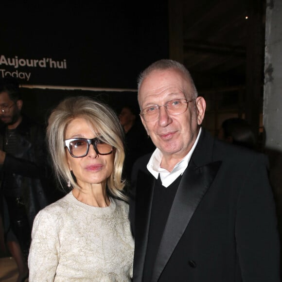 Anne-Florence Schmitt et Jean-Paul Gaultier - Dîner de la Mode au bénéfice du Sidaction, au Palais de Tokyo de Paris. Le 25 janvier 2024. © Olivier Borde-Bertrand Rindoff / Bestimage