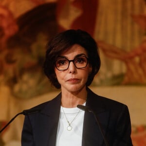 Voeux de la ministre de la culture Rachida Dati aux acteurs culturels et à la presse au musée de l'immigration à Paris, France, le 29 janvier 2024. "Je suis absolument déterminée (...) Un grand bravo pour tout ce que vous faites déjà. Un grand merci par avance pour ce que nous ferons ensemble. Quand je vous quitterai, vous ne pleurerez pas. Vous m'applaudirez!". © Christophe Clovis/Bestimage