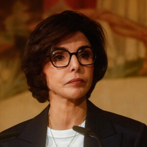 Voeux de la ministre de la culture Rachida Dati aux acteurs culturels et à la presse au musée de l'immigration à Paris, France, le 29 janvier 2024. "Je suis absolument déterminée (...) Un grand bravo pour tout ce que vous faites déjà. Un grand merci par avance pour ce que nous ferons ensemble. Quand je vous quitterai, vous ne pleurerez pas. Vous m'applaudirez!". © Christophe Clovis/Bestimage