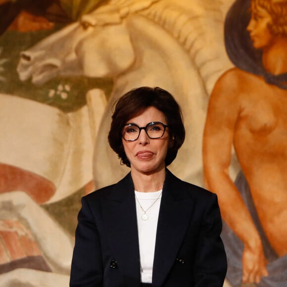 Voeux de la ministre de la culture Rachida Dati aux acteurs culturels et à la presse au musée de l'immigration à Paris, France, le 29 janvier 2024. "Je suis absolument déterminée (...) Un grand bravo pour tout ce que vous faites déjà. Un grand merci par avance pour ce que nous ferons ensemble. Quand je vous quitterai, vous ne pleurerez pas. Vous m'applaudirez!". © Christophe Clovis/Bestimage