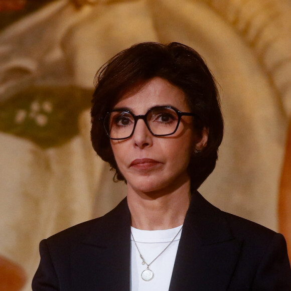 Voeux de la ministre de la culture Rachida Dati aux acteurs culturels et à la presse au musée de l'immigration à Paris, France, le 29 janvier 2024. "Je suis absolument déterminée (...) Un grand bravo pour tout ce que vous faites déjà. Un grand merci par avance pour ce que nous ferons ensemble. Quand je vous quitterai, vous ne pleurerez pas. Vous m'applaudirez!". © Christophe Clovis/Bestimage