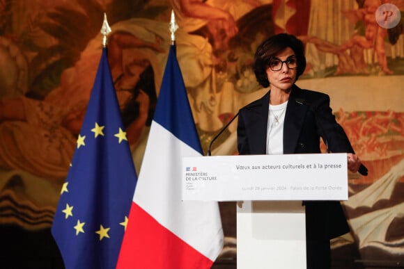 "Quand je vous quitterai, vous ne pleurerez pas. Vous m'applaudirez !", a conclu Rachida Dati

Voeux de la ministre de la culture Rachida Dati aux acteurs culturels et à la presse au musée de l'immigration à Paris, France, le 29 janvier 2024. "Je suis absolument déterminée (...) Un grand bravo pour tout ce que vous faites déjà. Un grand merci par avance pour ce que nous ferons ensemble. Quand je vous quitterai, vous ne pleurerez pas. Vous m'applaudirez!". © Christophe Clovis/Bestimage