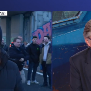 Karine Le Marchand en direct sur BFMTV, le 29 janvier 2024